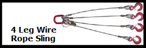 4 leg wire rope slings